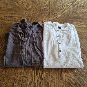 Legend Slub Long Sleeve Henley T-Shirts -GOOD MAN